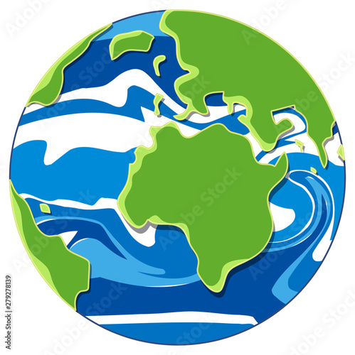 Large isolated plant earth