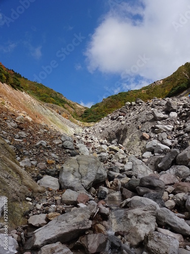 Landscape with Rocks and mountain in Aomori, Japan © Yujun