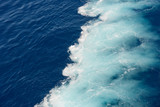 ship wake on the atlantic ocean
