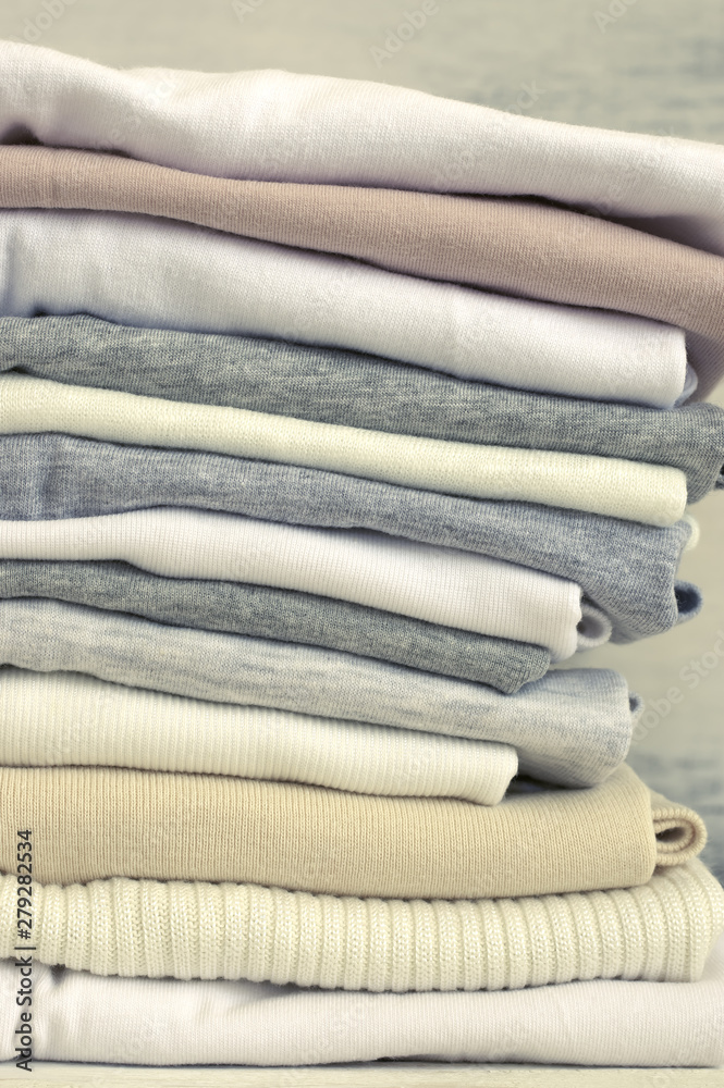 Stacked neutral colored t-shirts Stacked neutral colored t-shirts