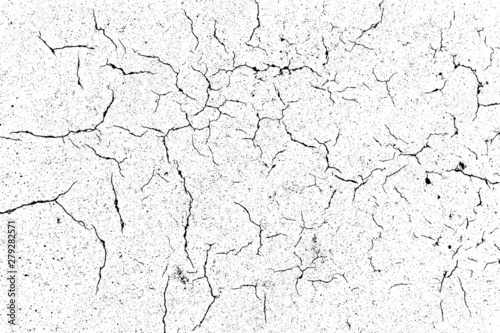 crack ground for abstract background on white background