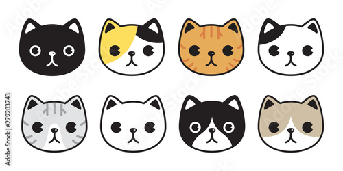 cat vector icon kitten breed calico logo symbol cartoon character doodle illustration design