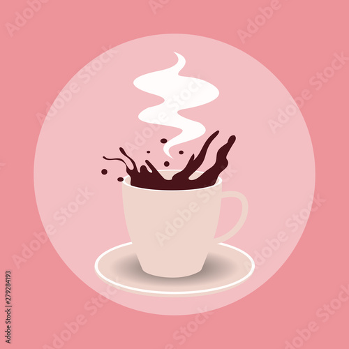 Coffee excellent drink always. Cool design. Colorful illustration