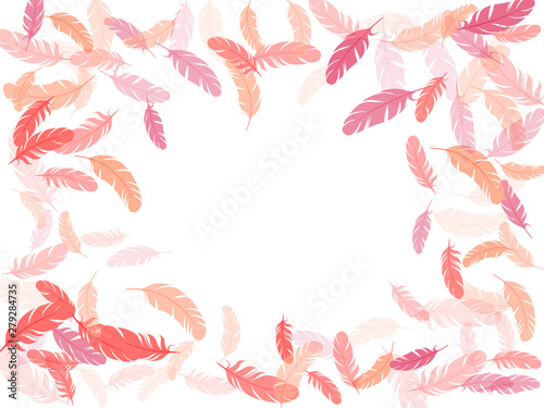 Falling feather elements soft vector design.