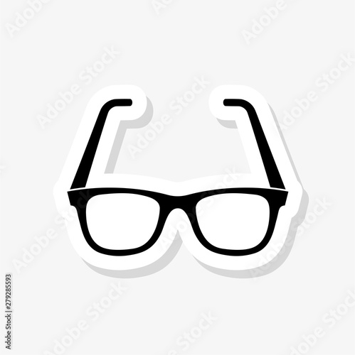 Glasses sticker isolated on white background. Glasses icon modern symbol for graphic and web design