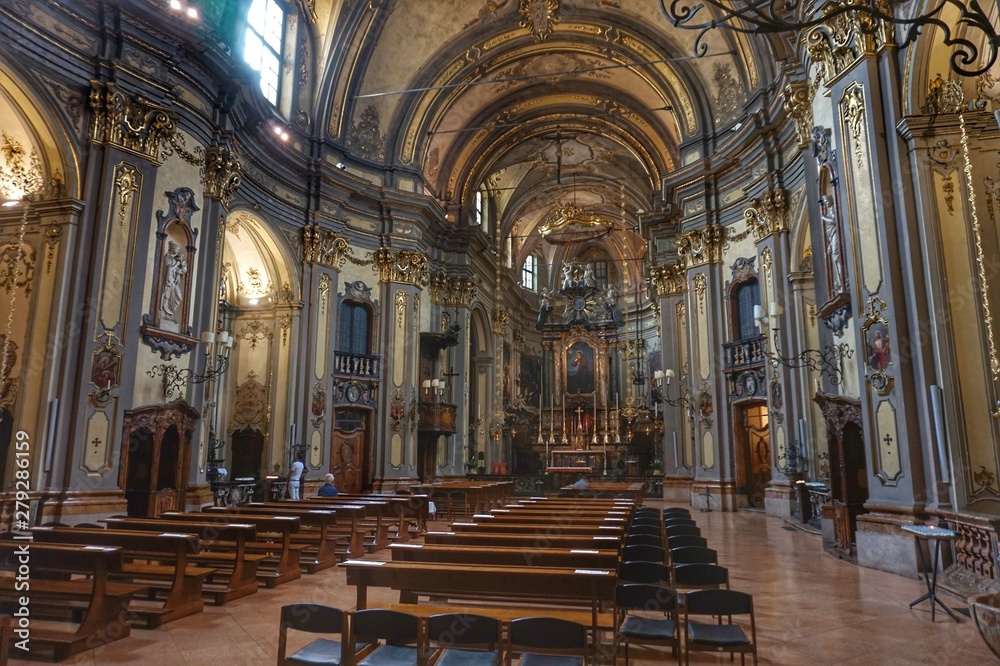 Interior of the main cathedral of Milan Duomo