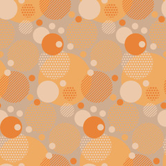 Ingelijste posters Oranje patronen Vintage geometrische ronde ornamenten patroon  © galyna_p