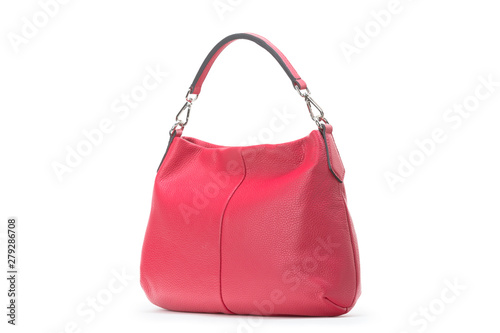 Capacious female purse handbag over a white background © fotofabrika