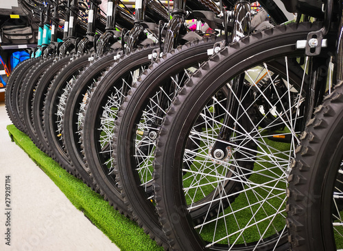 Photography the Bicycles for sale in department stores