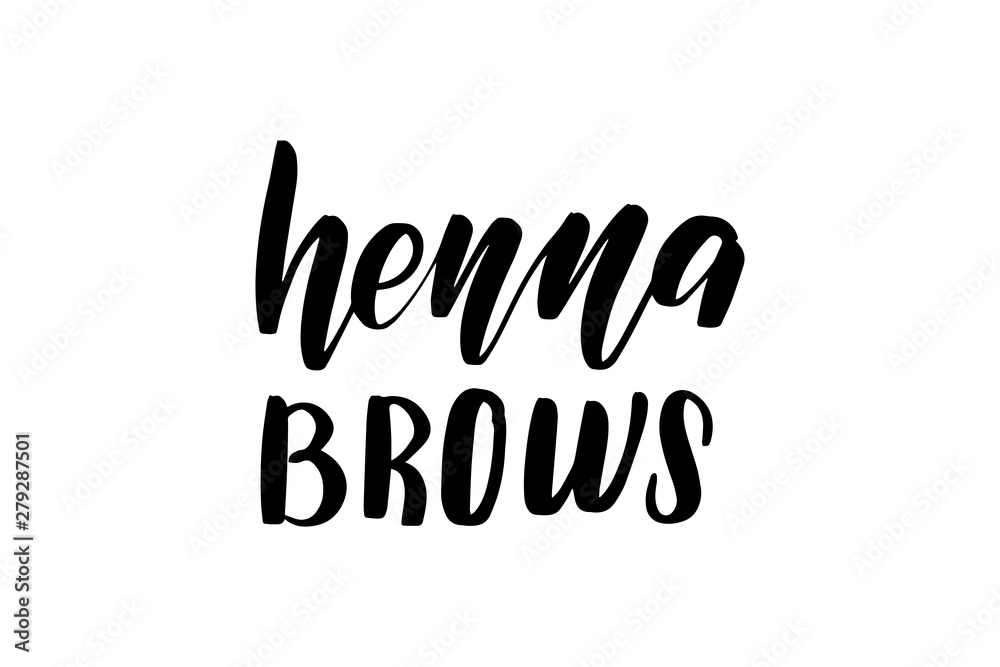 brush lettering henna brows