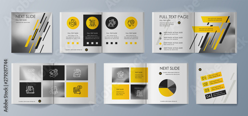 Set of brochures for marketing the promotion goods and services on market