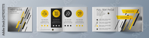 Set of brochures for marketing the promotion goods and services on market