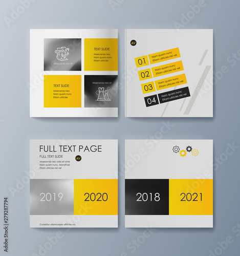 Set of brochures for marketing the promotion goods and services on market