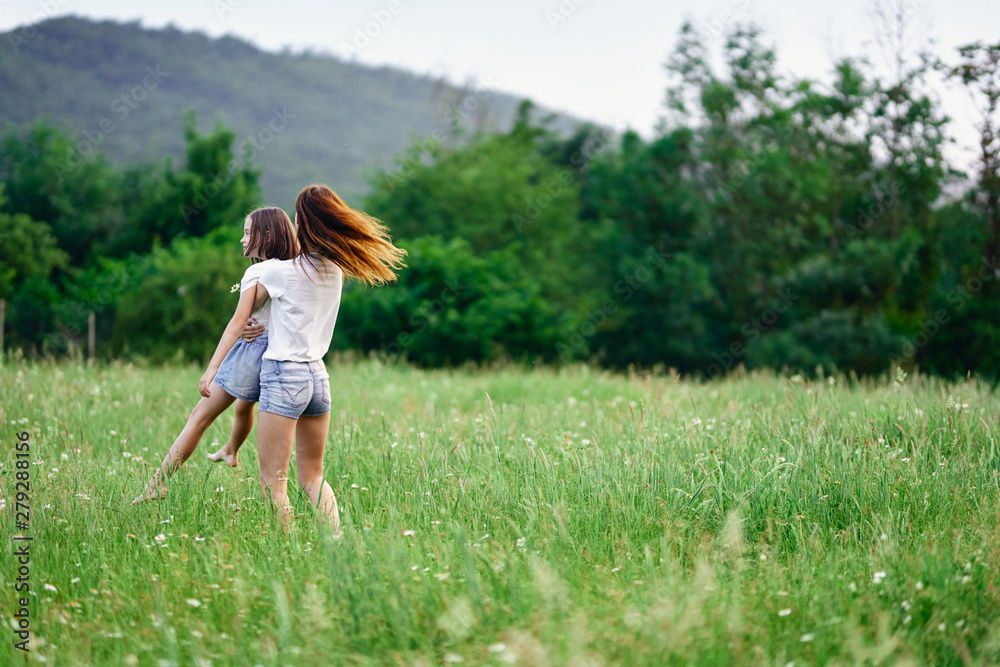 young girl in the field