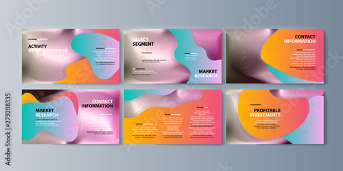 Set of brochures for marketing the promotion goods and services on market