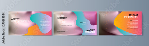 Set of brochures for marketing the promotion goods and services on market