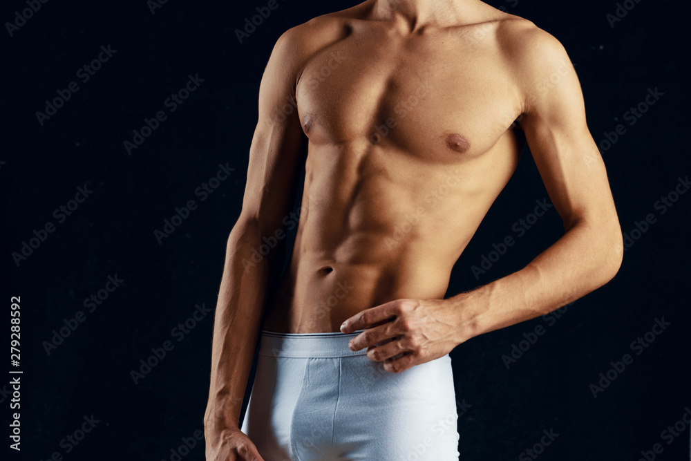 Fototapeta premium muscular young man with naked torso