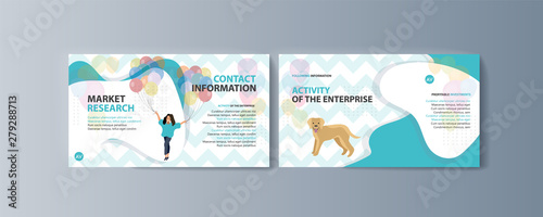 Set of brochures kit for pet purchase advertising