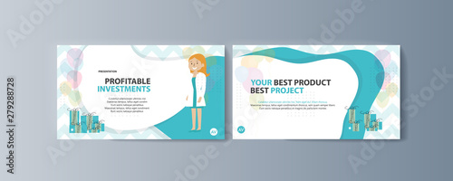 Set of brochures kit for pet purchase advertising