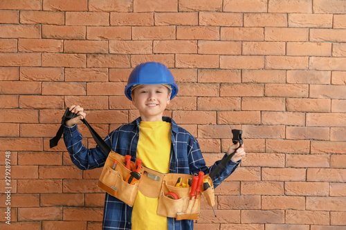 Cute little mechanic with t...