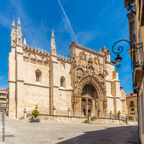 View at the Church of Santa Maria la Real in Aranda de Duero - Spain photo