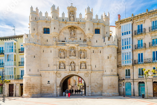 View at the City gate Arco de Santa Maria in Burgos - Spain