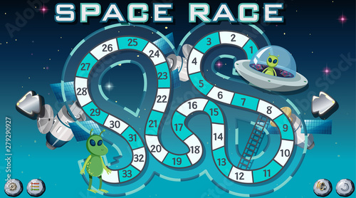 Space race board game
