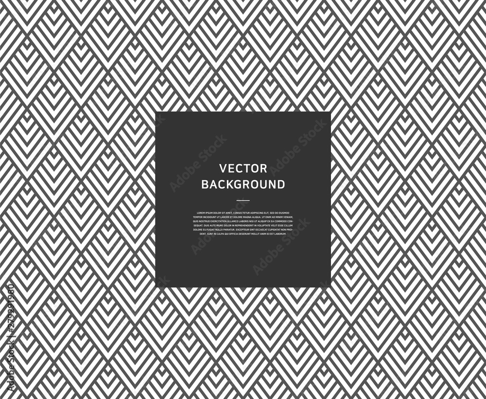 Black and white geometric pattern vector illustration.