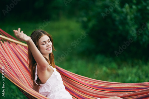 woman in a hammock