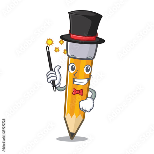 Magician pencil in the a character shape