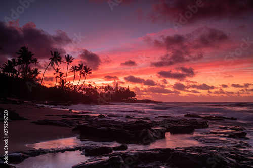 epic sunrise on the shore of Kauai © Dancingdice