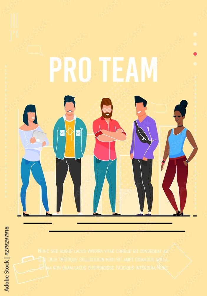 Фотография Pro Team Advertising Poster with Editable Text