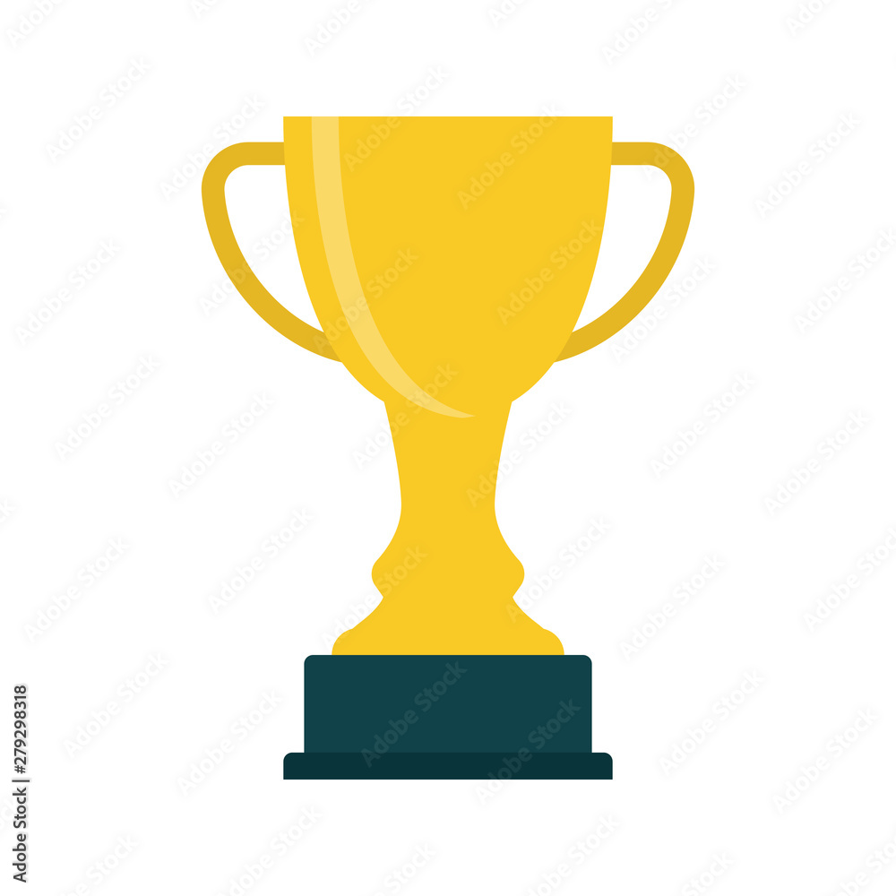 Flat icon trophy isolated on white background. Vector illustration. Flat icon trophy isolated on white background. Vector illustration.