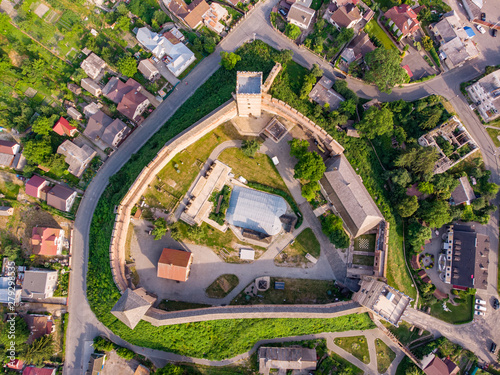 Lubart's Castle, Lutsk, Ukraine. Drone shot
