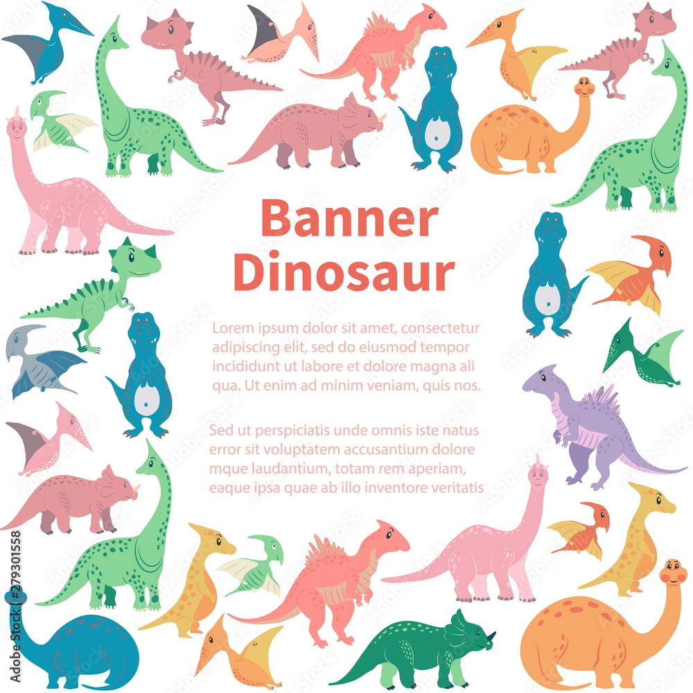 Cartoon Dinosaurs template
