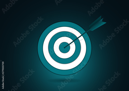 Target and arrow icon. Business target concept. Achievements and successes.
