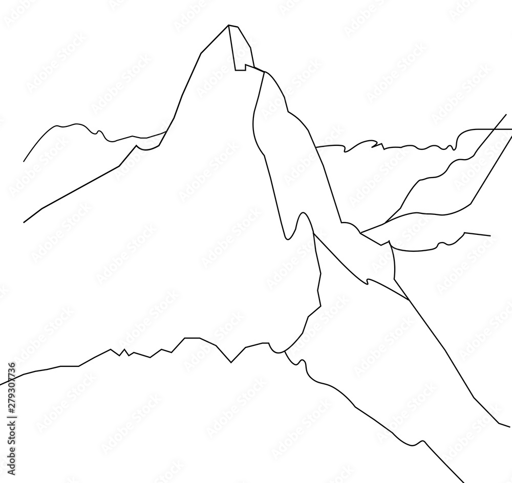 Mountain landscape vector art - Download Mountain Landscape vectors -  1023776 | Mountain landscape, Small girly tattoos, Mountain silhouette