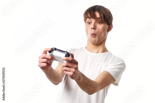 man with joystick playing video game © SHOTPRIME STUDIO
