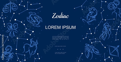 Astrological Horoscope Signs Template
