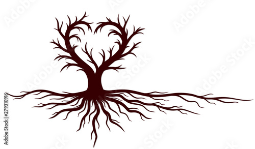 A tree symbol in the form of heart.