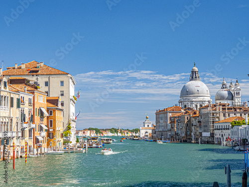 scenic view to old palaces at the canale grande in Venice, © travelview