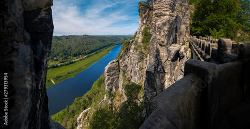 Bastei Bridge in Saxon Switzerland, Germany