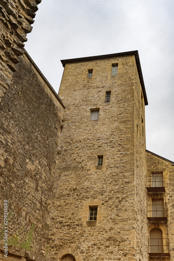 Tower of medieval castle. Sedan, France