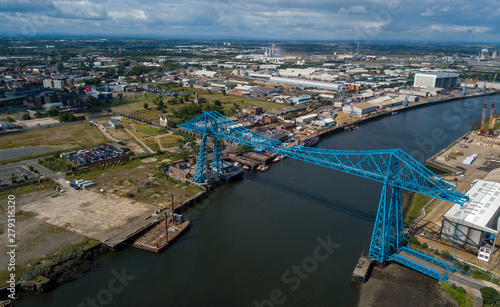 Obraz na płótnie The Tees Transporter Bridge at Middlesbrough w salonie