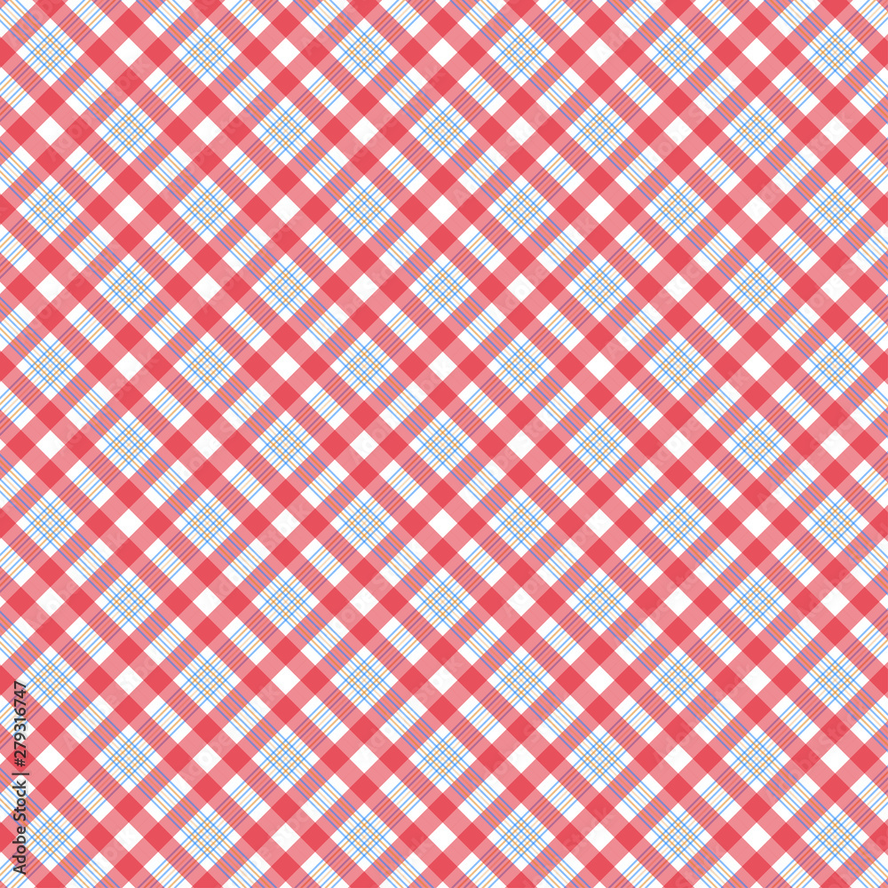 Tartan Pattern in Red and White . Texture for plaid, tablecloths, clothes, shirts, dresses, paper, bedding, blankets, quilts and other textile products. Vector illustration EPS 10 Tartan Pattern in Red and White . Texture for plaid, tablecloths, clothes, shirts, dresses, paper, bedding, blankets, quilts and other textile products. Vector illustration EPS 10