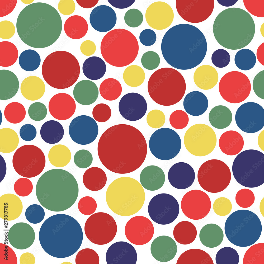 Bright polka dots seamless pattern, scrapbooking background, bright basis backdrop