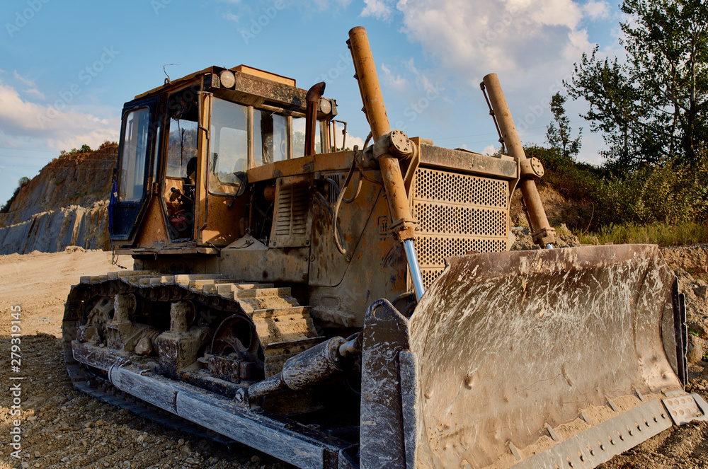Fototapeta premium excavator on construction site