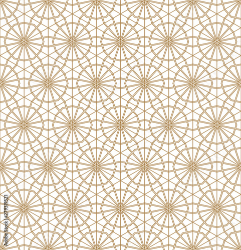 Seamless geometric pattern based on japanese ornament kumiko .