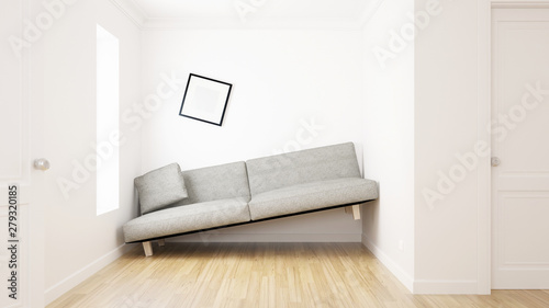 Sofa over size in room