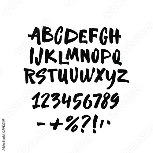 English alphabet. Black and white lettering.Letter. Vector handwritten brush script. ABC Painted Letters. Modern Brushed Lettering. Painted Alphabet. Education.